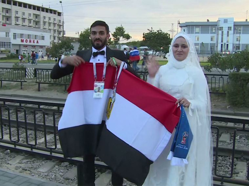 بالفيديو: زفاف مصري في المونديال!